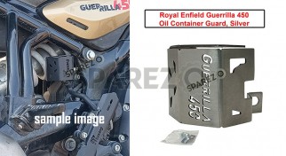 For Royal Enfield Guerrilla 450 Stainless Steel Oil Container Guard Silver